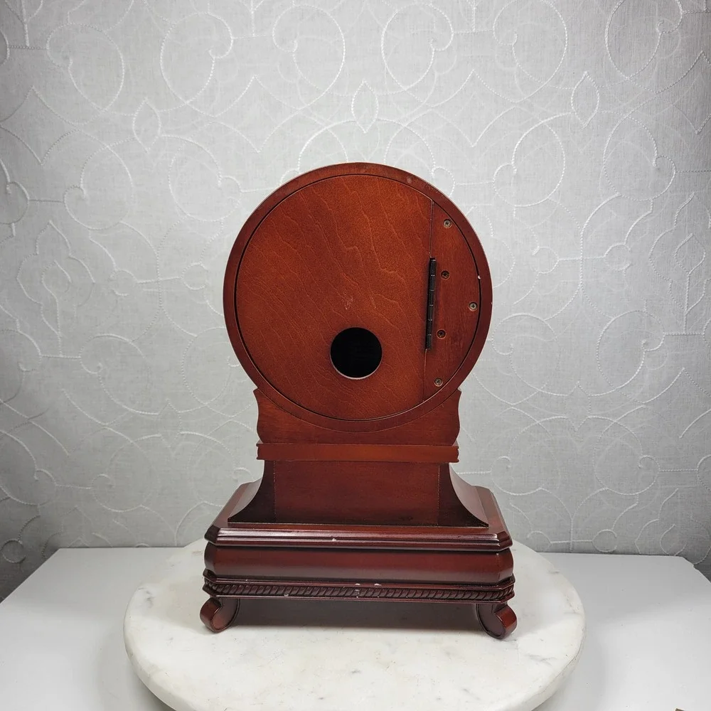 Bulova Rhapsody Mantel Clock Westminster Wood 3 Chime Battery Operated Drawer